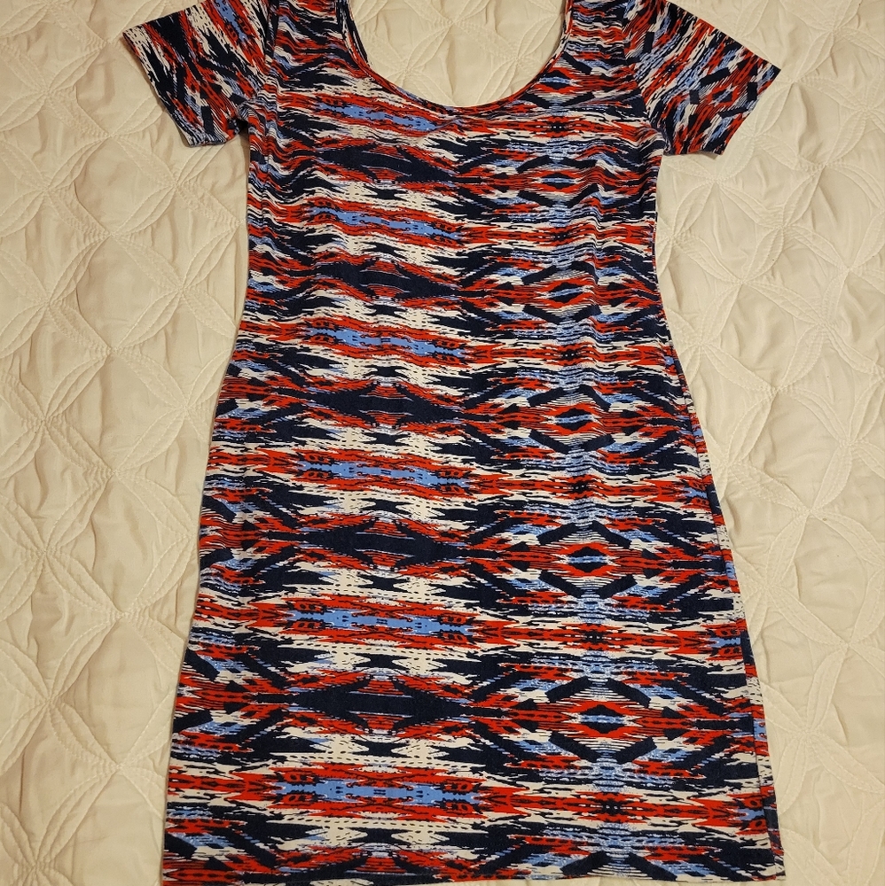 Red, White, and Blue bodycon mini dress